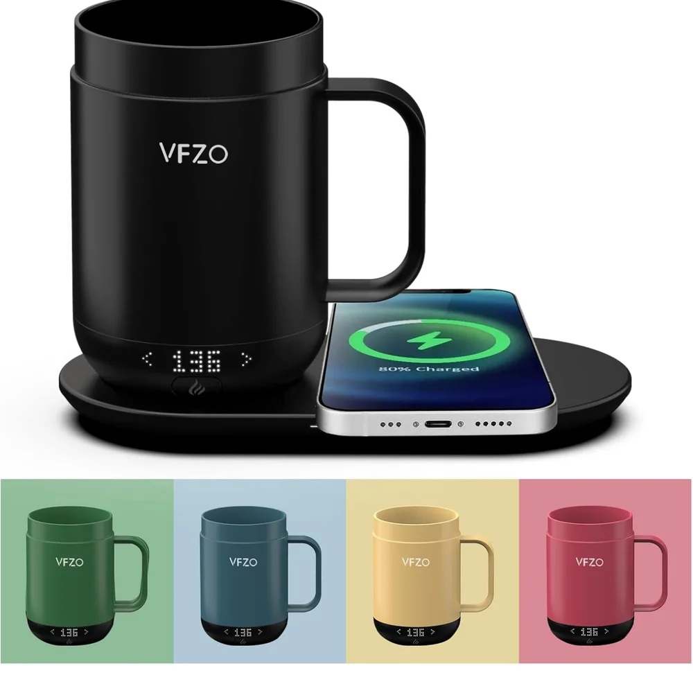 Smart Mug Warmer and Wireless Charger - Black